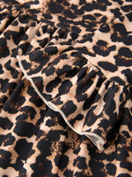Rylee Faith Designs - Fall Pumpkin Leopard Print Autumn Girls Ruffle Two-Piece Dress - alternate view 6