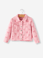 Rylee Faith Designs - Pink Fall Girls Denim Jacket - alternate view 9