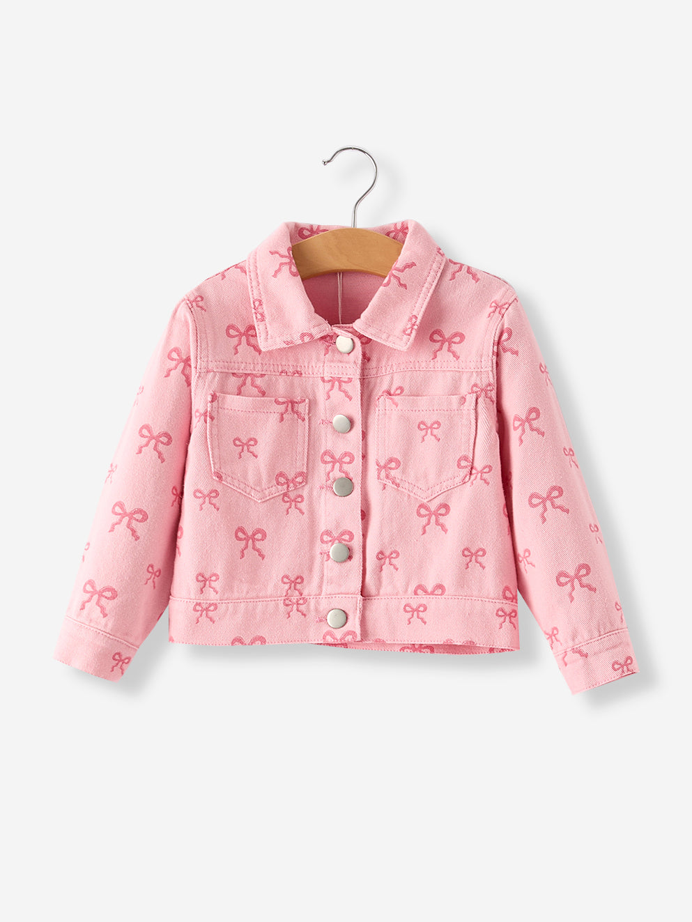 Rylee Faith Designs - Pink Fall Girls Denim Jacket - alternate view 9