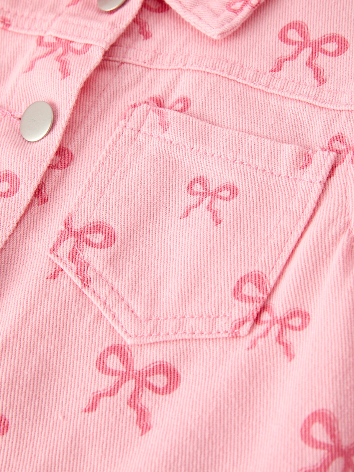Rylee Faith Designs - Pink Fall Girls Denim Jacket - alternate view 11