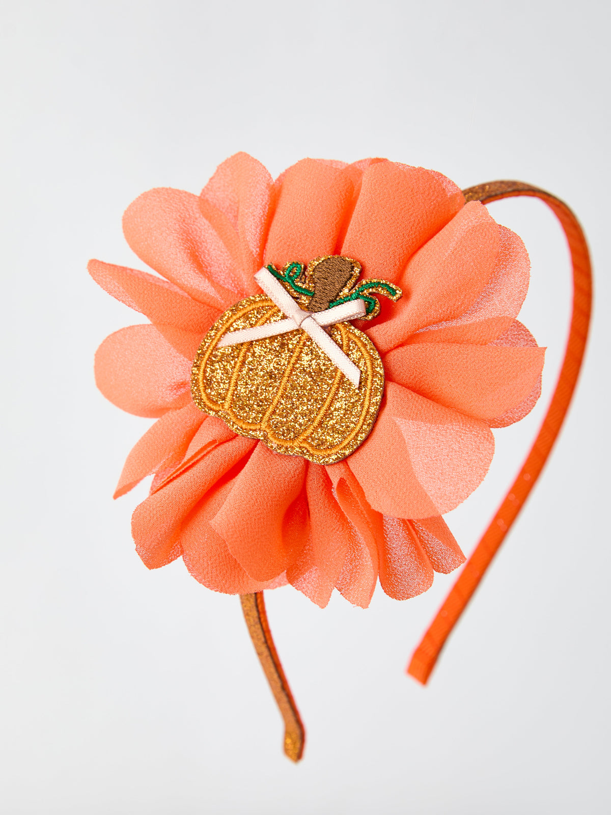 Rylee Faith Designs - Halloween Pumpkin Floral Girls Headband - alternate view 3