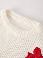 Rylee Faith Designs - Mommy & Me Winter Girls Bow Sequins Pullover Sweater - alternate view 11