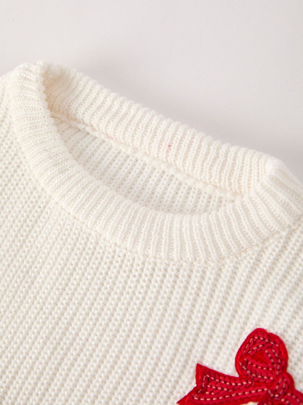 Rylee Faith Designs - Mommy & Me Winter Girls Bow Sequins Pullover Sweater - alternate view 11