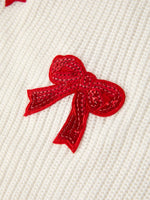 Rylee Faith Designs - Mommy & Me Winter Girls Bow Sequins Pullover Sweater - alternate view 12