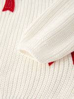 Rylee Faith Designs - Mommy & Me Winter Girls Bow Sequins Pullover Sweater - alternate view 13