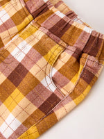 Rylee Faith Designs - Fall Thanksgiving Brown Plaid Bow Trousers - alternate view 3
