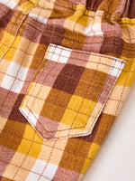 Rylee Faith Designs - Fall Thanksgiving Brown Plaid Bow Trousers - alternate view 5