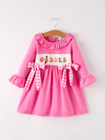 Rylee Faith Designs - Fall Thanksgiving& Halloween "GOBBLE" Smock Embroidery Baby Girl Dress - alternate view 7