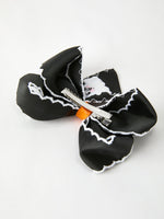 Rylee Faith Designs - Halloween Ghost Embroidered Black Bow Hairpin - alternate view 5