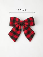 Rylee Faith Designs - Winter Christmas Plaid Bow Hair Clip - alternate view 2
