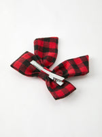 Rylee Faith Designs - Winter Christmas Plaid Bow Hair Clip - alternate view 5