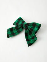 Rylee Faith Designs - Winter Christmas Plaid Bow Hair Clip - alternate view 13