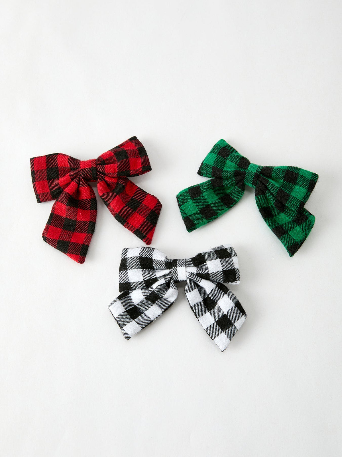 Rylee Faith Designs - Winter Christmas Plaid Bow Hair Clip
