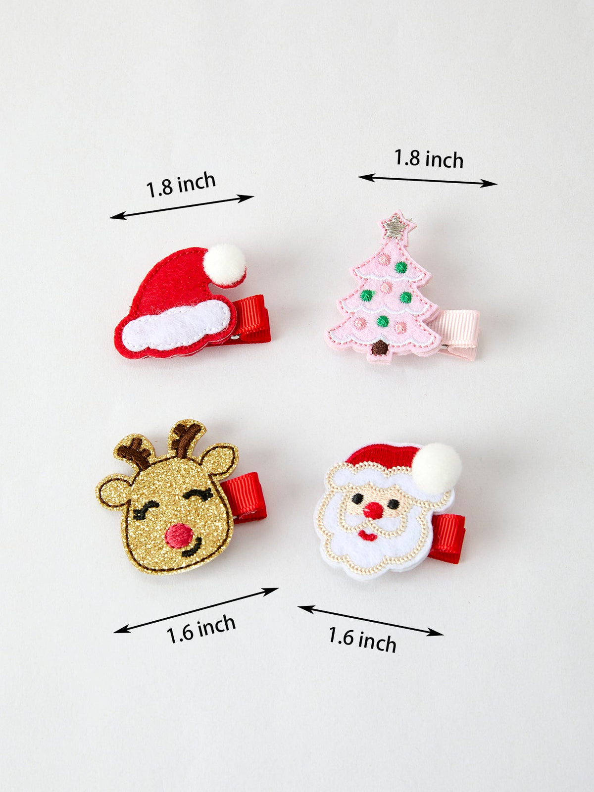 Rylee Faith Designs - Winter Christmas Girls Hair Clips 1.8 Inch - alternate view 3