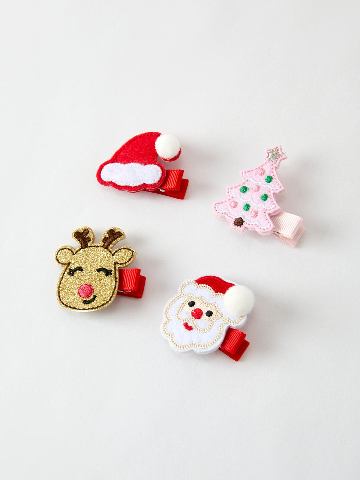 Rylee Faith Designs - Winter Christmas Girls Hair Clips 1.8 Inch