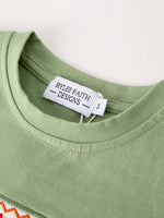 Rylee Faith Designs - Fall Thanksgiving Turkey Smock Embroidered Green Plaid Boys 'Set - alternate view 13