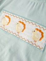 Rylee Faith Designs - Fall Thanksgiving Plaid Chick Embroidery Smocking Boys Set - alternate view 7