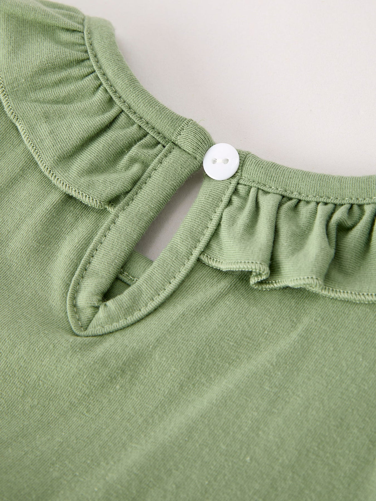 Rylee Faith Designs - Fall Thanksgiving Chicken Smock Embroidered Green Baby Girl Dress - alternate view 11