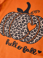 Rylee Faith Designs - Fall Thanksgiving/Halloween Leopard Short sleeve O-neck T-shirt - alternate view 4