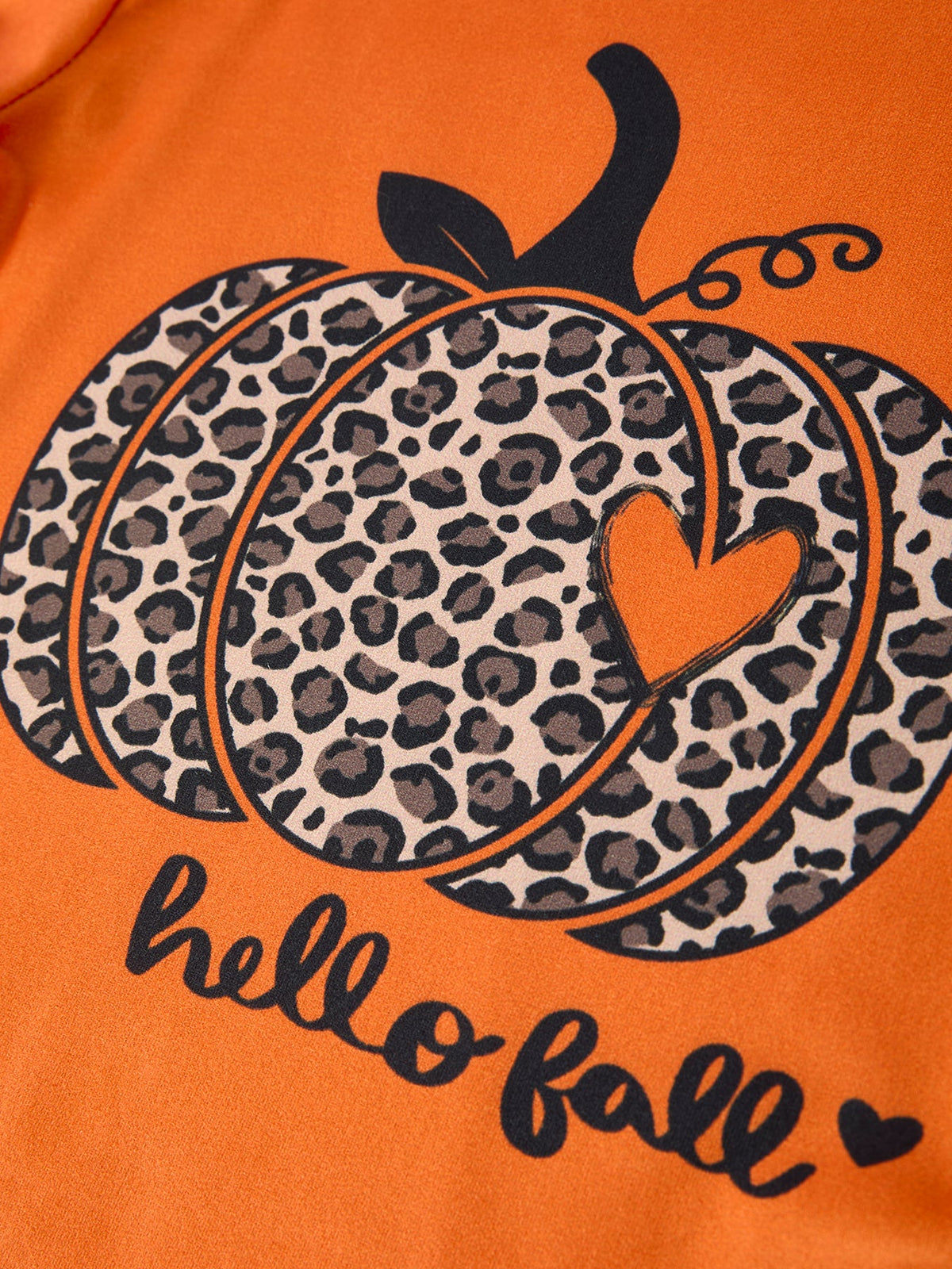 Rylee Faith Designs - Fall Thanksgiving/Halloween Leopard Short sleeve O-neck T-shirt - alternate view 4
