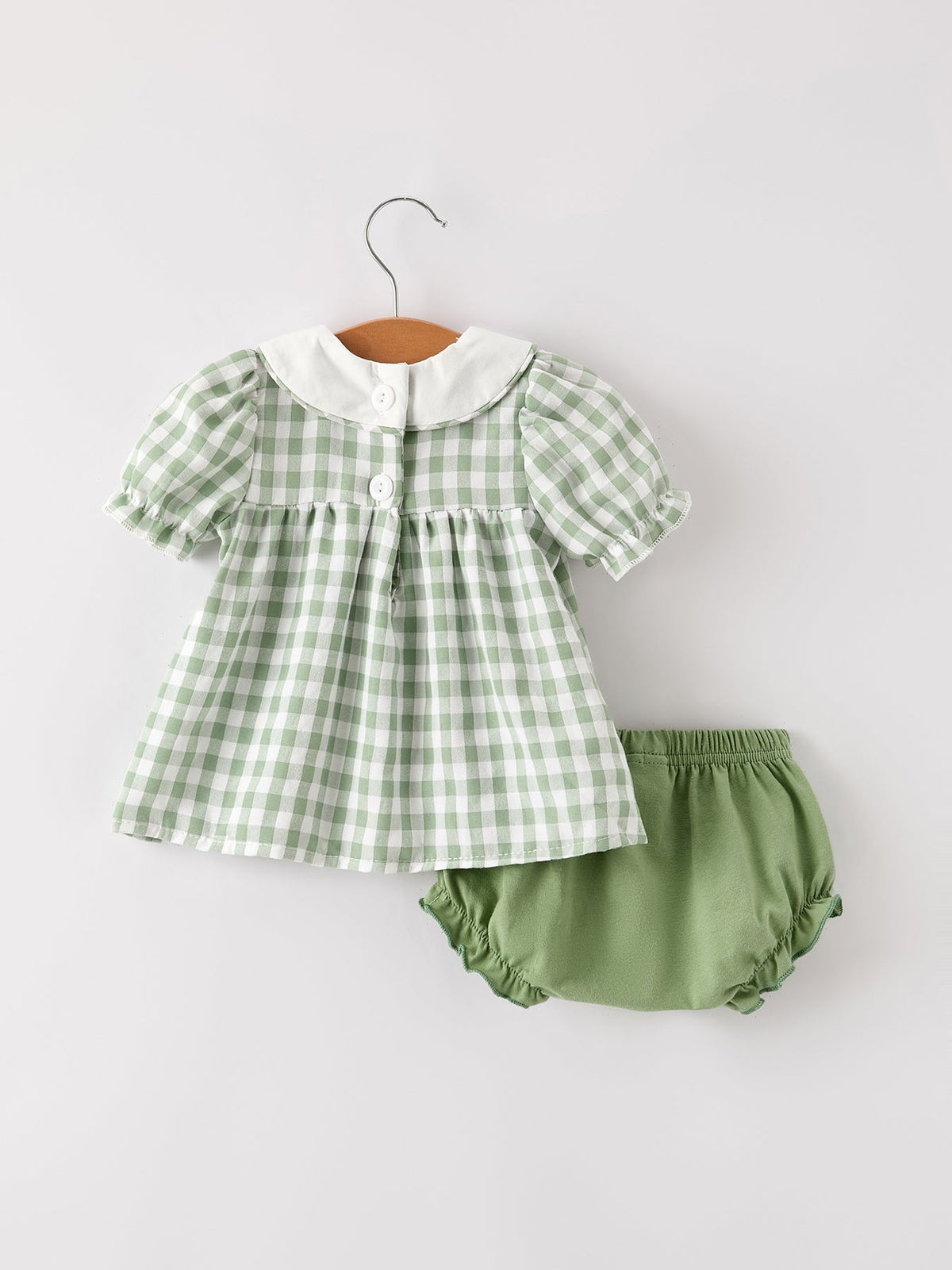 Rylee Faith Designs - Fall Halloween & Thanksgiving Applique Plaid Girls Bloomers Romper Set - alternate view 7