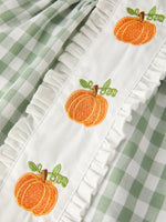 Rylee Faith Designs - Fall Halloween & Thanksgiving Applique Plaid Girls Bloomers Romper Set - alternate view 9