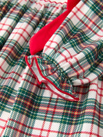 Rylee Faith Designs - Christmas Embroidery Smocking Bow Plaid Girls Dress - alternate view 9