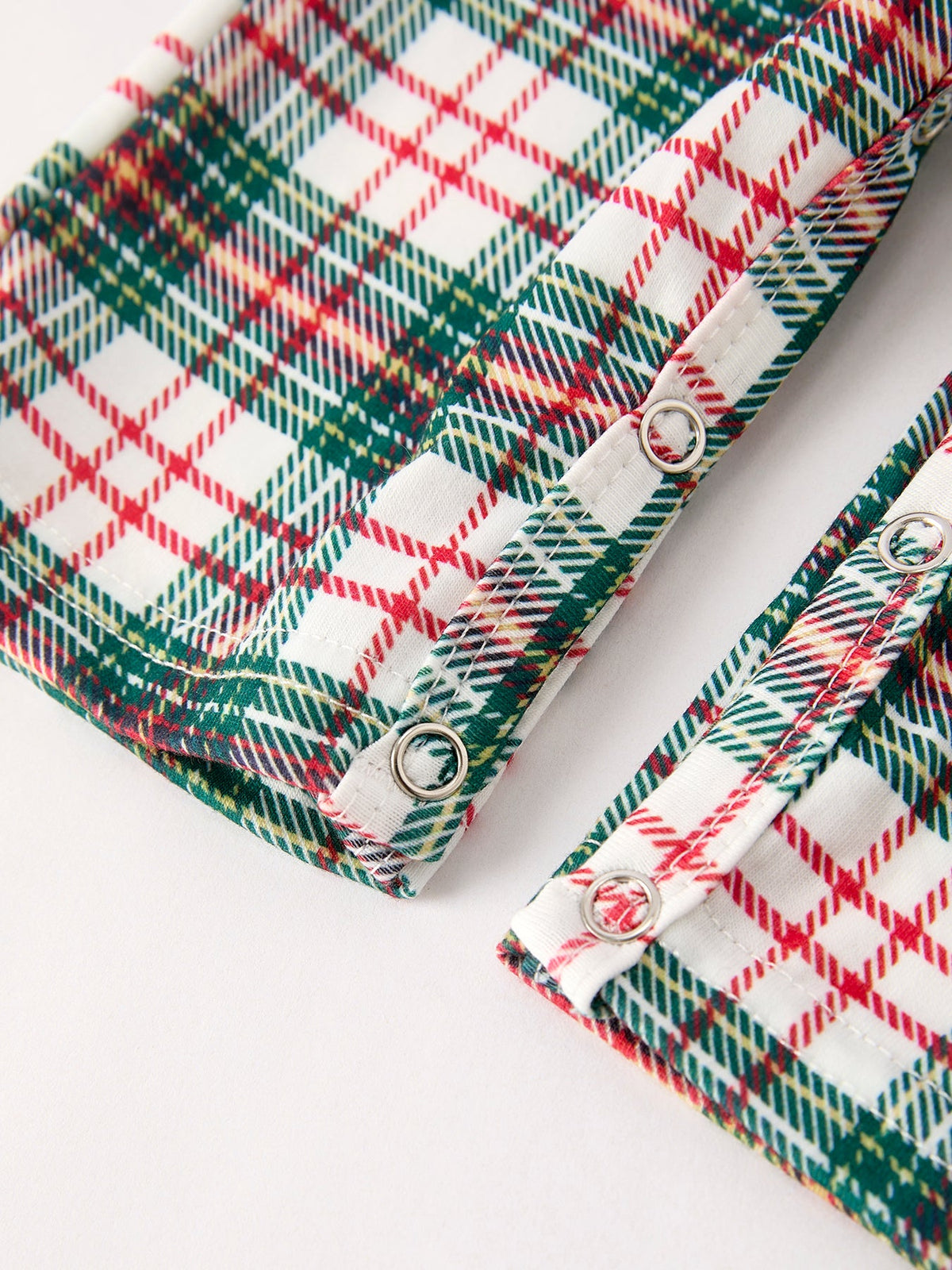 Rylee Faith Designs - Christmas Jonjon Plaid Smocking Embroidered Boys Romper - alternate view 10