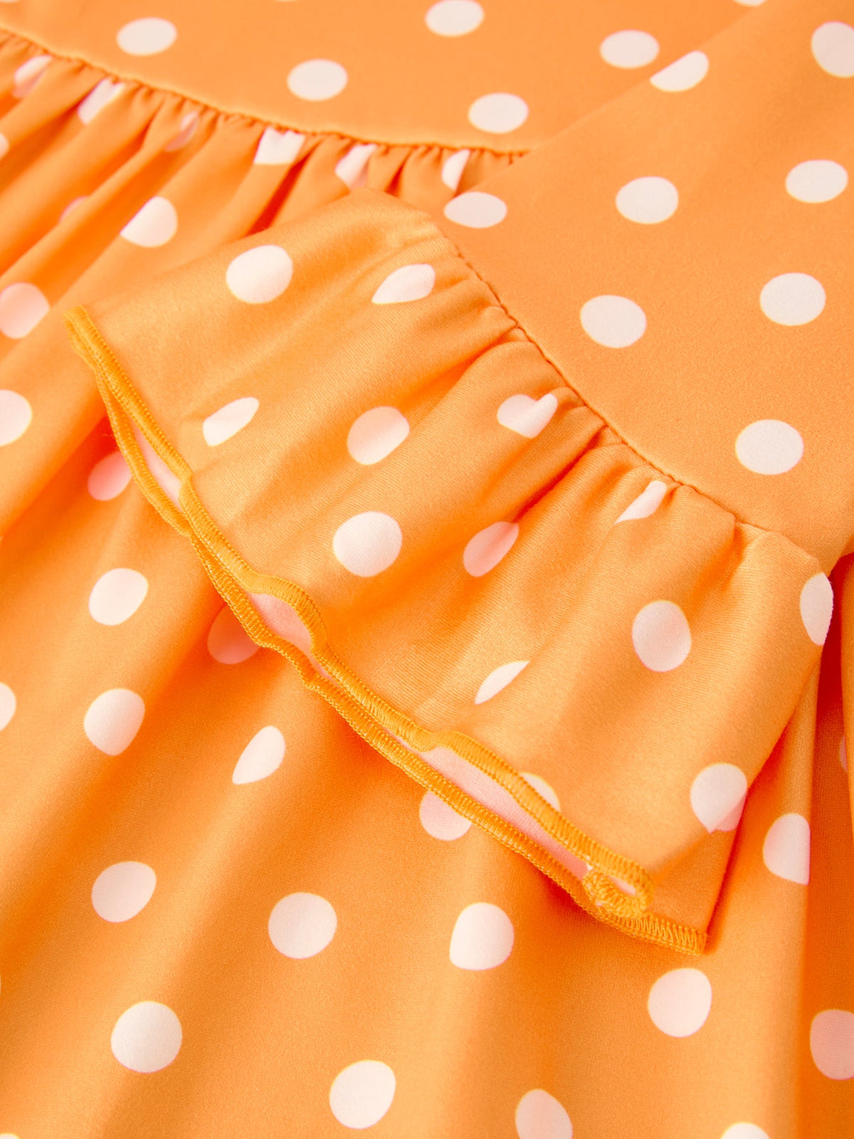 Rylee Faith Designs - Thanksgiving Day Fall Girls Set Of 2 Pcs In One Package Pumpkin Print Dress - alternate view 12