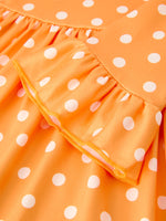 Rylee Faith Designs - Thanksgiving Day Fall Girls Set Of 2 Pcs In One Package Pumpkin Print Dress - alternate view 12