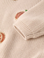 Rylee Faith Designs - Thanksgiving Pumpkin Sequin Sweater – Beige, Perfect for Fall - alternate view 9