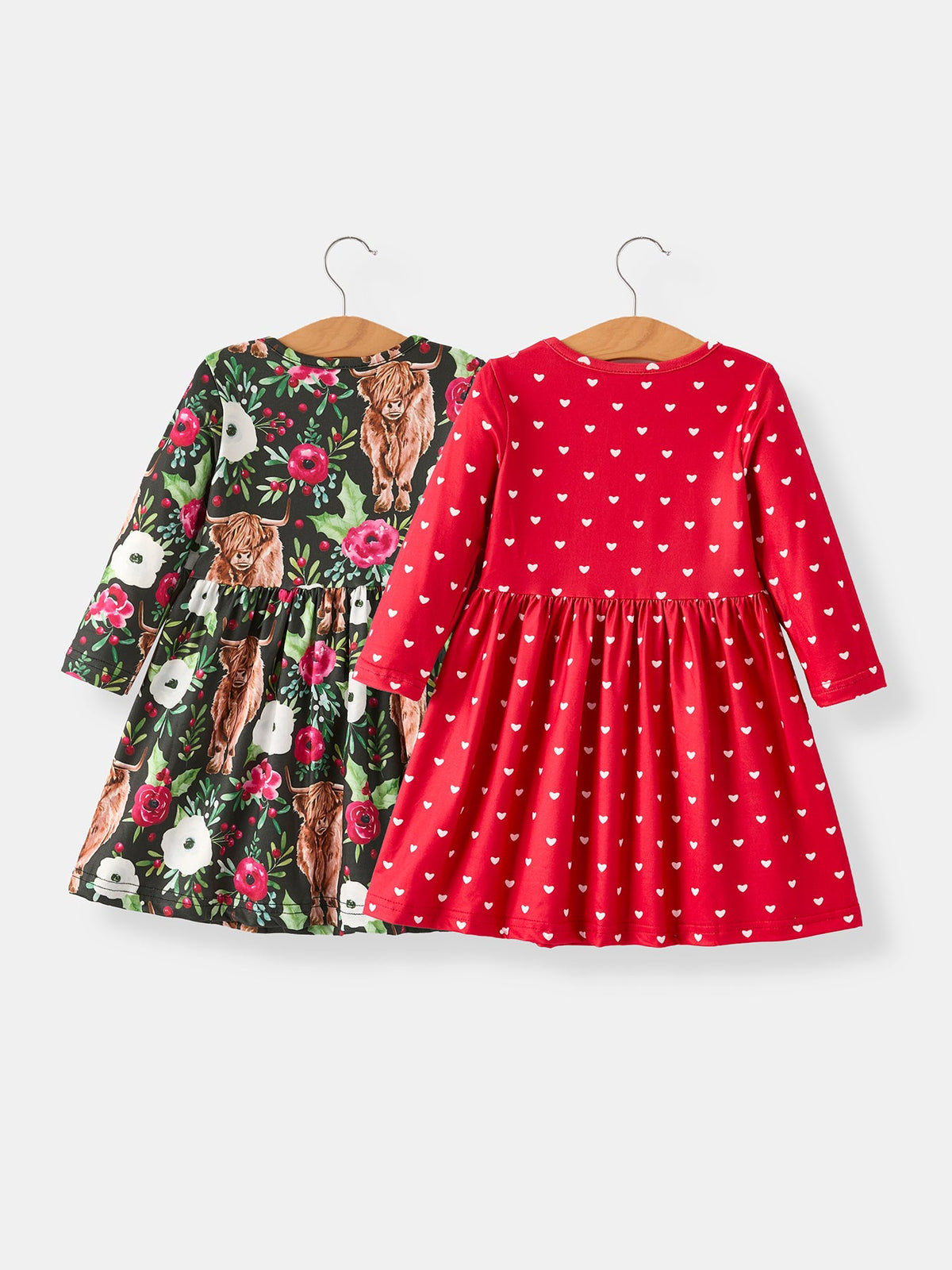 Rylee Faith Designs - Winter Christmas Print Girls Dress Set (2 Pieces) - alternate view 2