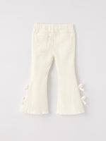 Rylee Faith Designs - Charming White Denim Pants with Cute Bows - alternate view 2