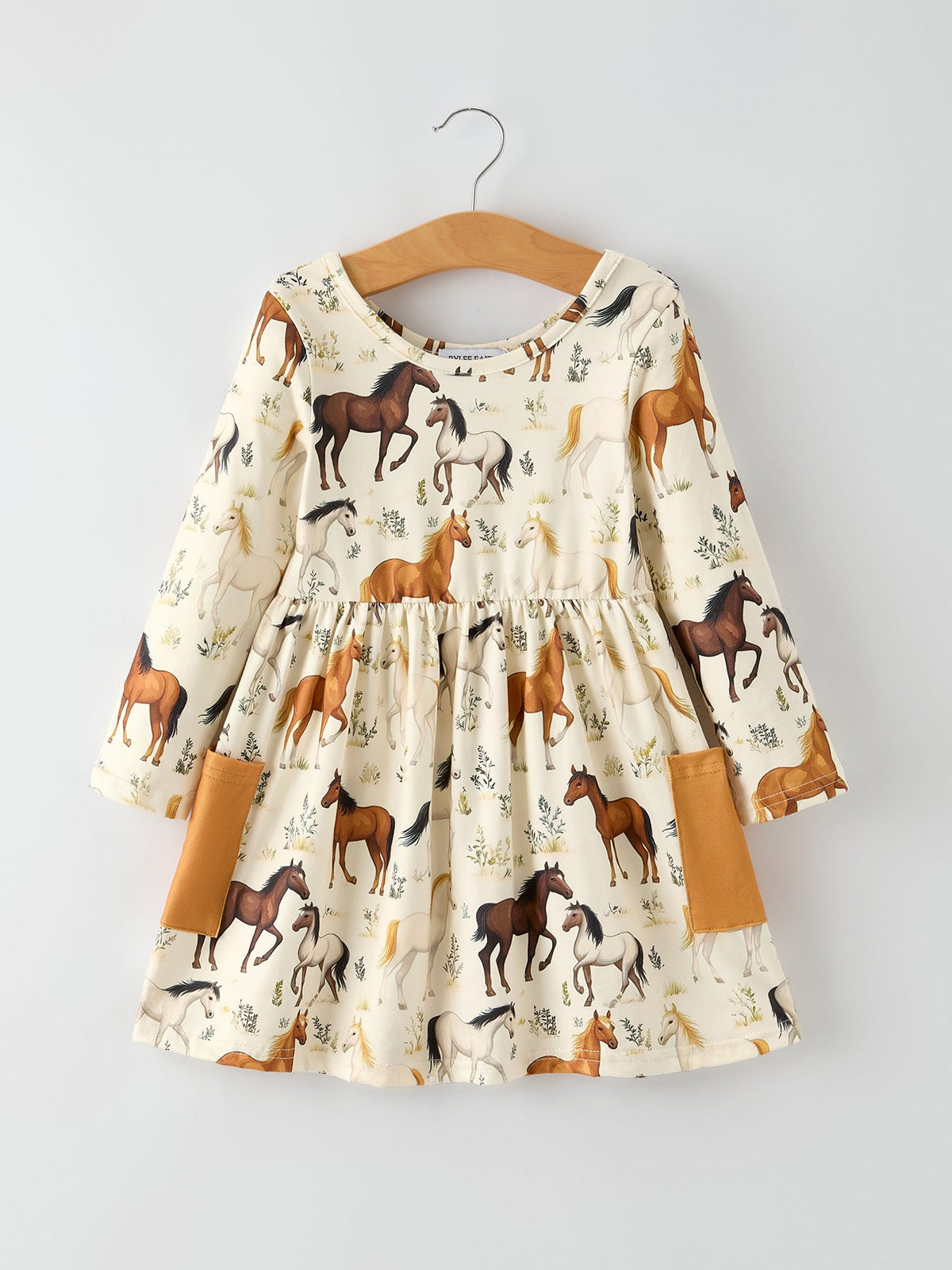 Rylee Faith Designs - Western Horse Print Long Sleeve Dress - alternate view 7