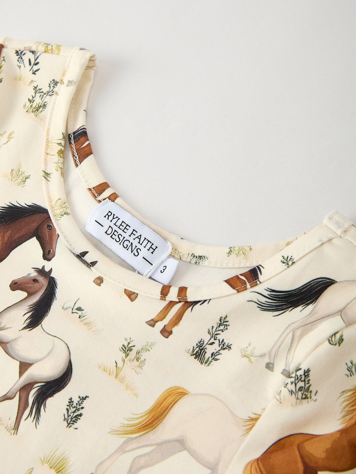 Rylee Faith Designs - Western Horse Print Long Sleeve Dress - alternate view 9