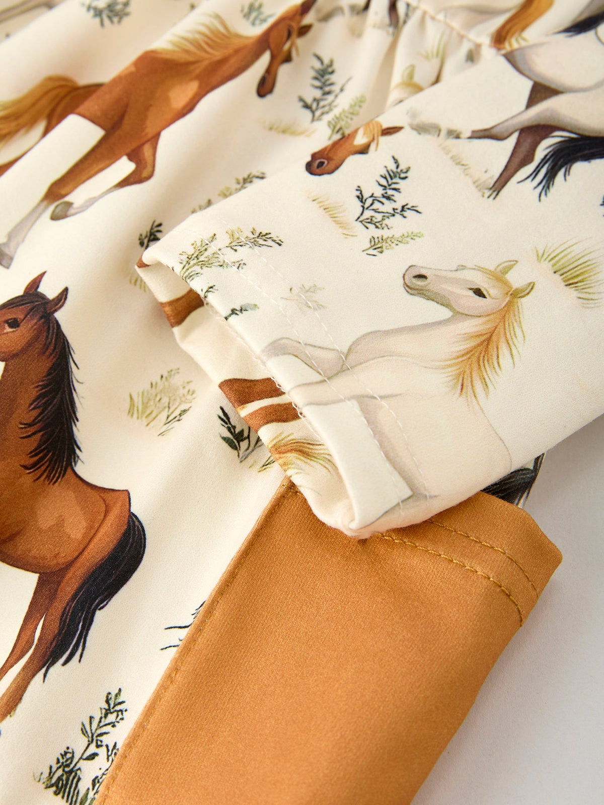 Rylee Faith Designs - Western Horse Print Long Sleeve Dress - alternate view 10