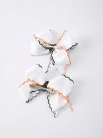 Rylee Faith Designs - Halloween Pumpkin Hair Bows: White Ribbon Design（2PCS） - alternate view 6