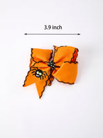 Rylee Faith Designs - Halloween Spider Hair Bows: Orange Ribbon Design (2PCS) - alternate view 3