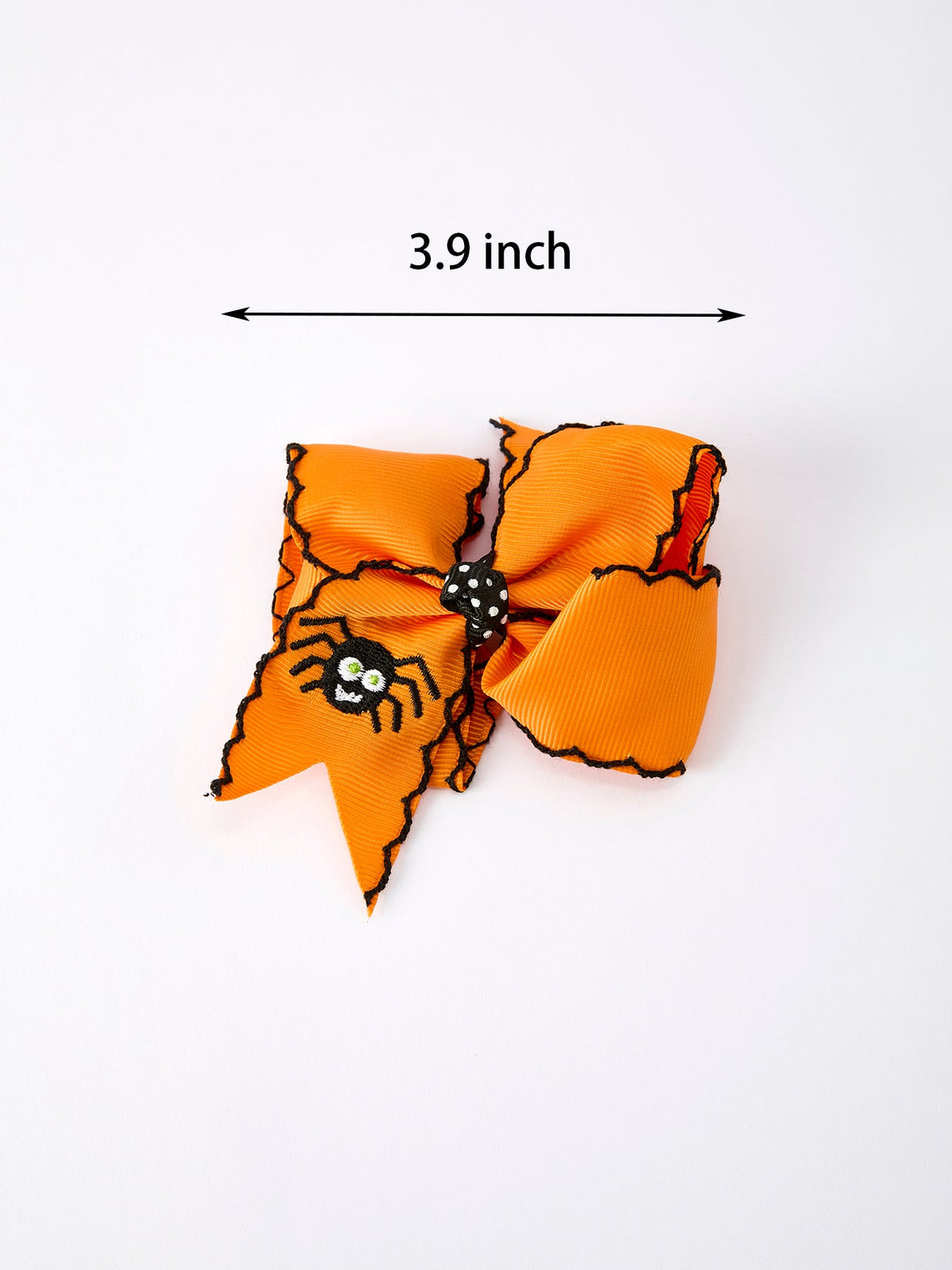 Rylee Faith Designs - Halloween Spider Hair Bows: Orange Ribbon Design (2PCS) - alternate view 3