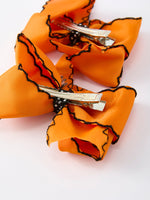 Rylee Faith Designs - Halloween Spider Hair Bows: Orange Ribbon Design (2PCS) - alternate view 5