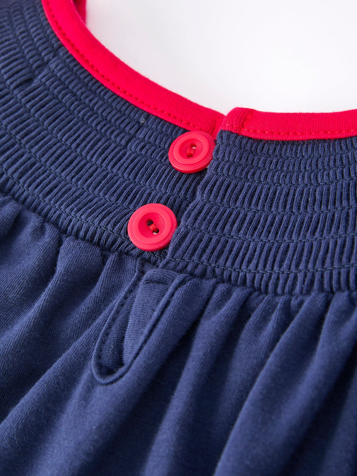 Rylee Faith Designs - Christmas Holiday Celebration Dress: Navy with Santa Sleigh - alternate view 10