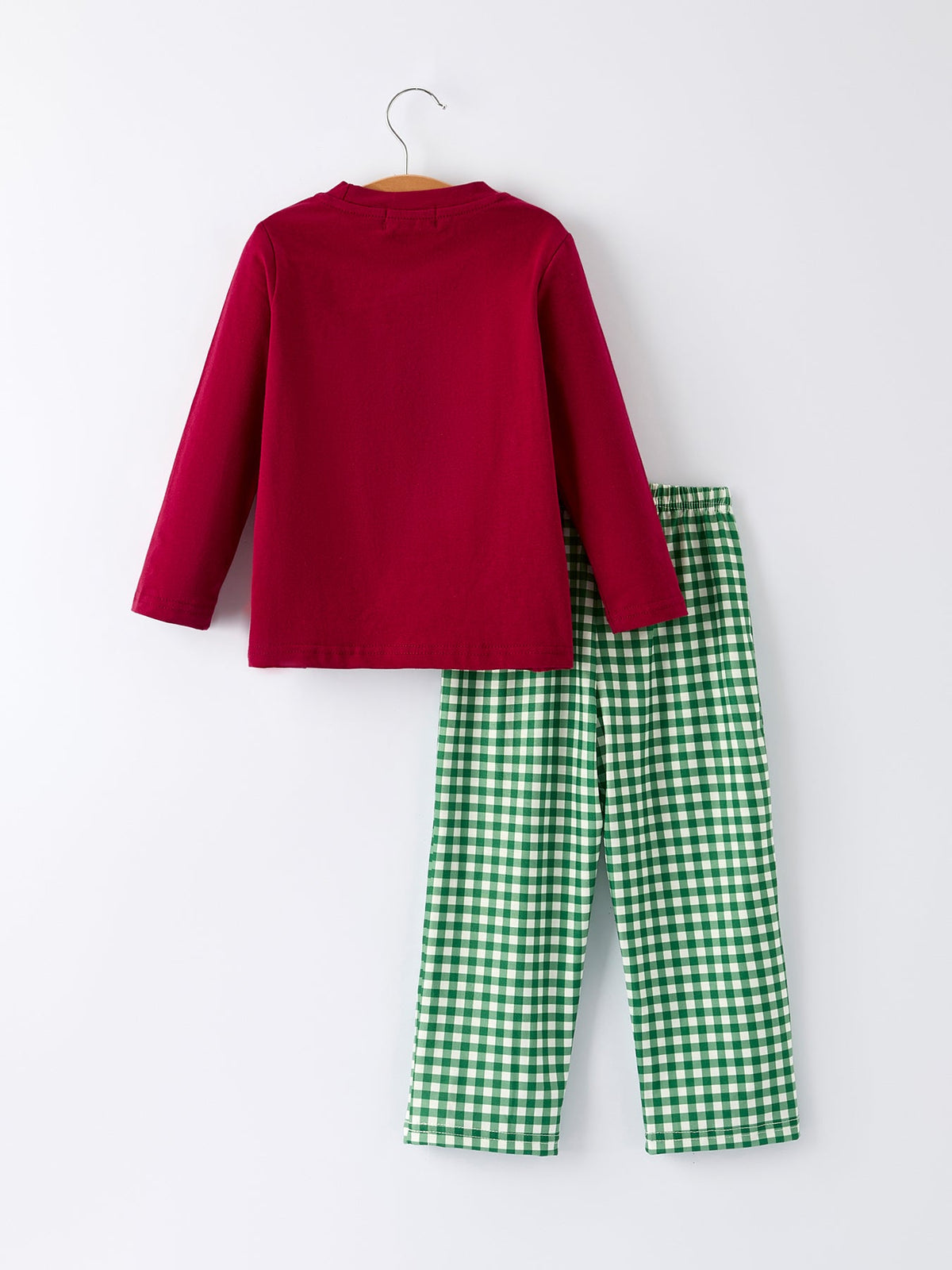 Rylee Faith Designs - Christmas Tree Dog Smocking Embroidered Plaid Boys Set - alternate view 9