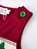 Rylee Faith Designs - Christmas Tree Dog Smocking Embroidered Baby Boys Romper - alternate view 9