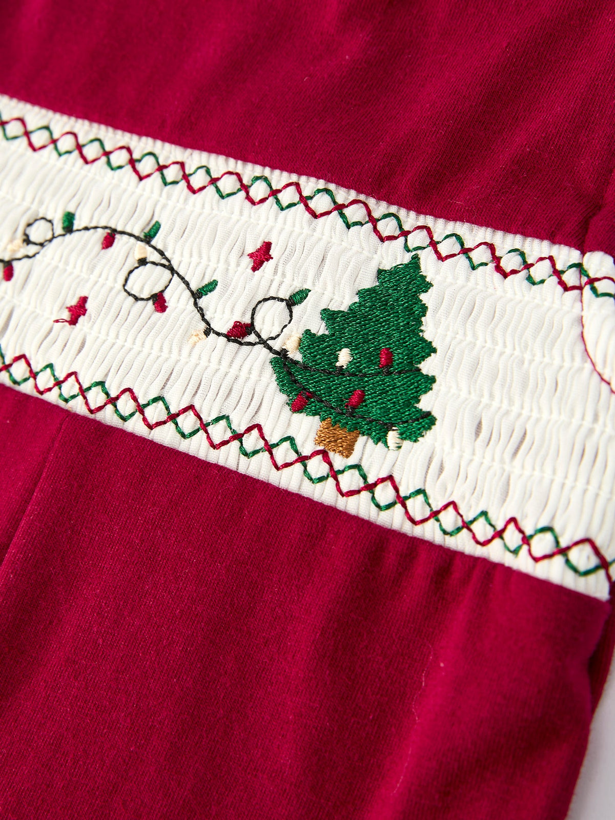 Rylee Faith Designs - Christmas Tree Dog Smocking Embroidered Baby Boys Romper - alternate view 10