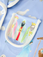 Rylee Faith Designs - Blue Christmas Nativity Pattern Girls Pajamas Set - alternate view 10