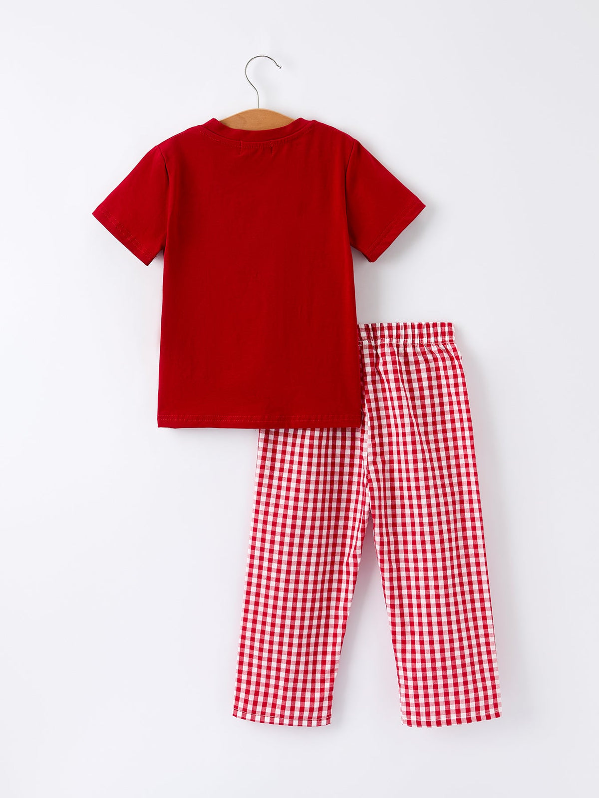 Rylee Faith Designs - Christmas Smocking Embroidered Christmas Tree Plaid Boys Set - alternate view 7