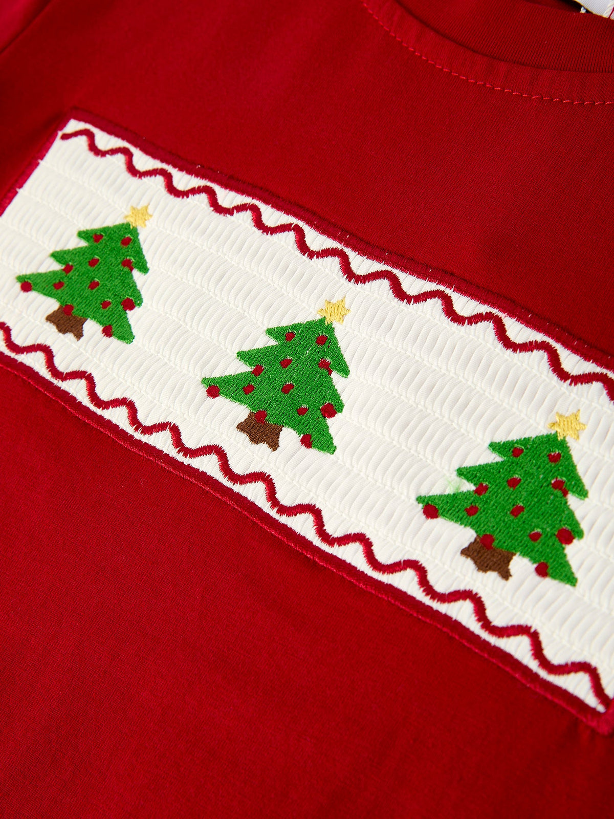 Rylee Faith Designs - Christmas Smocking Embroidered Christmas Tree Plaid Boys Set - alternate view 9