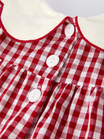 Rylee Faith Designs - Christmas Tree Embroidery Red Gingham Long Sleeve Baby Girl Bloomers Set - alternate view 11