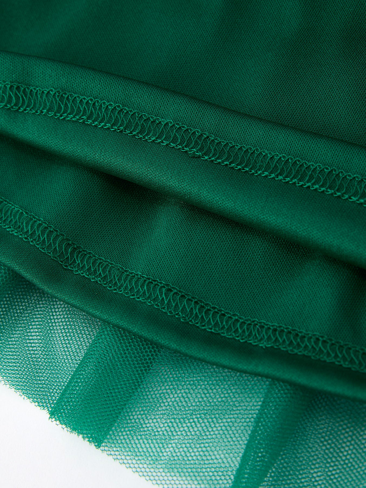 Rylee Faith Designs - Christmas Candy Cane Sequin Applique Green Tulle Skirt - alternate view 5