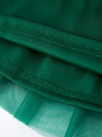 Rylee Faith Designs - Christmas Candy Cane Sequin Applique Green Tulle Skirt - alternate view 5